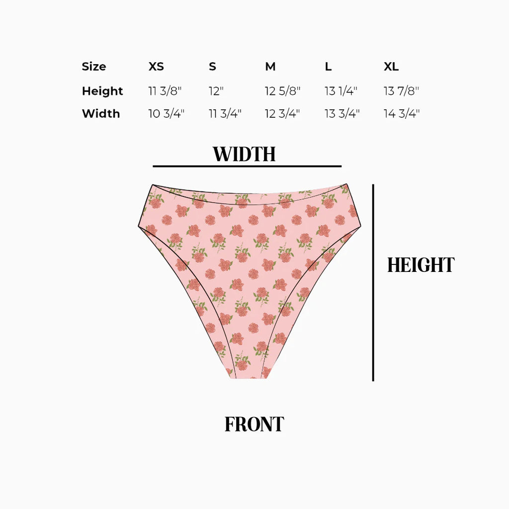 Seashore High Waist Cheeky Bikini Bottom