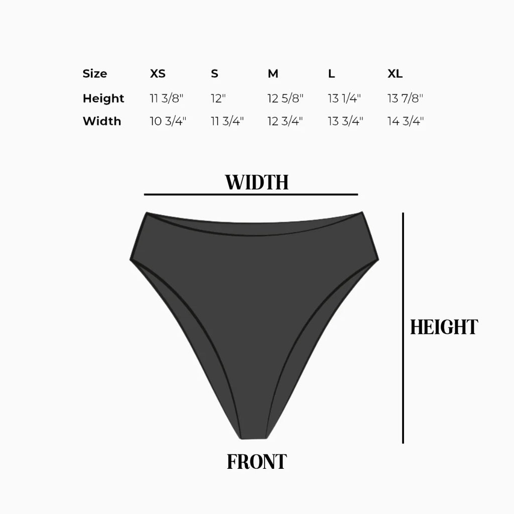 Seashore High Waist Cheeky Bikini Bottom