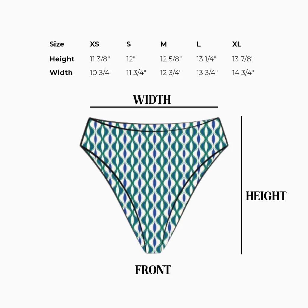 Seashore High Waist Cheeky Bikini Bottom