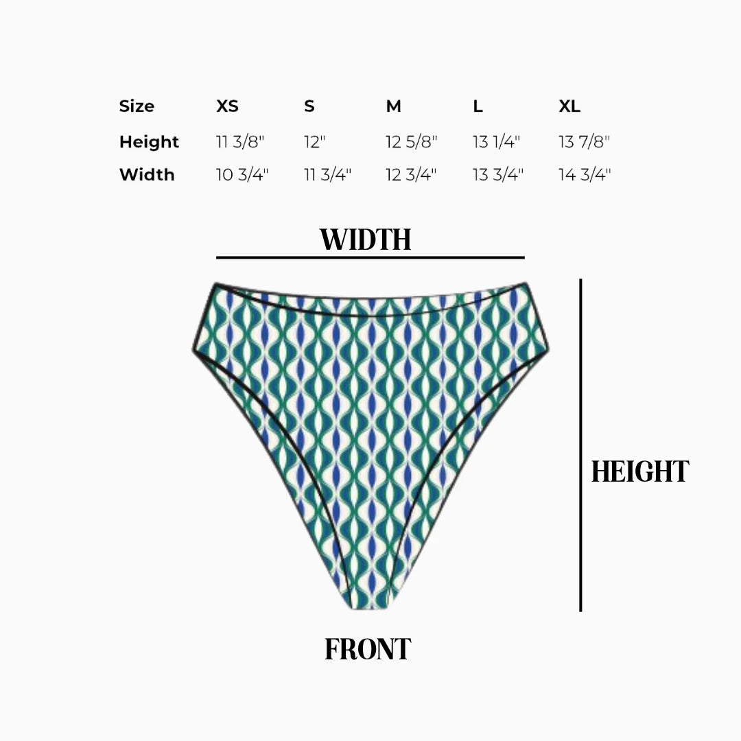 Seashore High Waist Cheeky Bikini Bottom