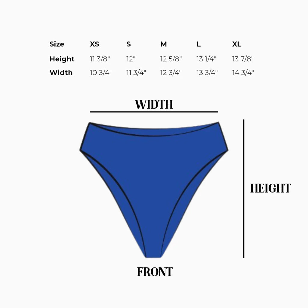 Seashore High Waist Cheeky Bikini Bottom