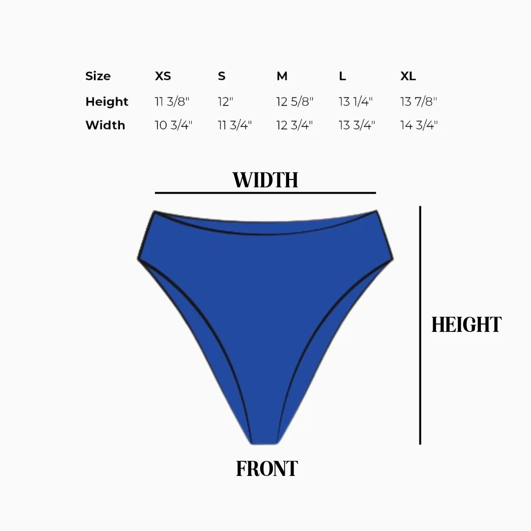 Seashore High Waist Cheeky Bikini Bottom