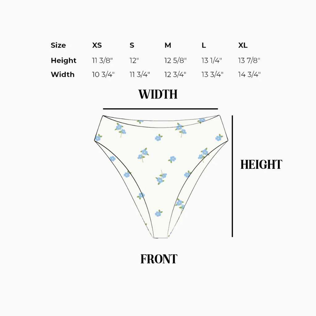 Seashore High Waist Cheeky Bikini Bottom