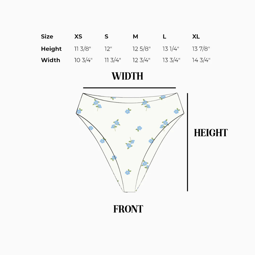 Seashore High Waist Cheeky Bikini Bottom