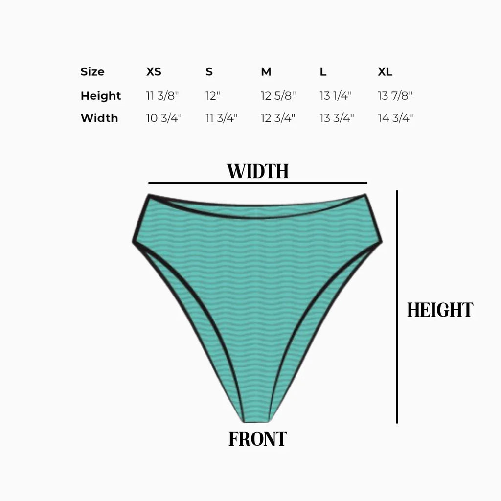 Seashore High Waist Cheeky Bikini Bottom