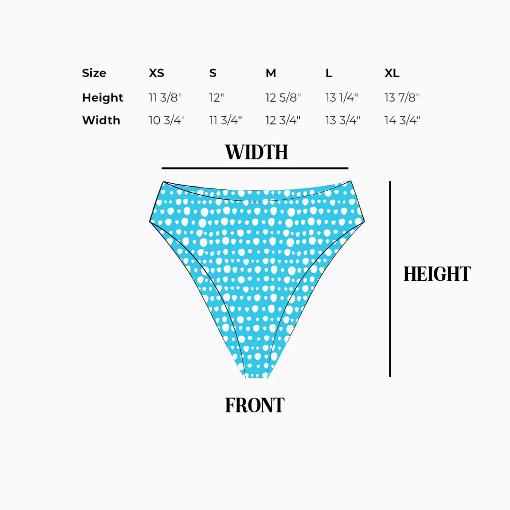 Seashore High Waist Cheeky Bikini Bottom