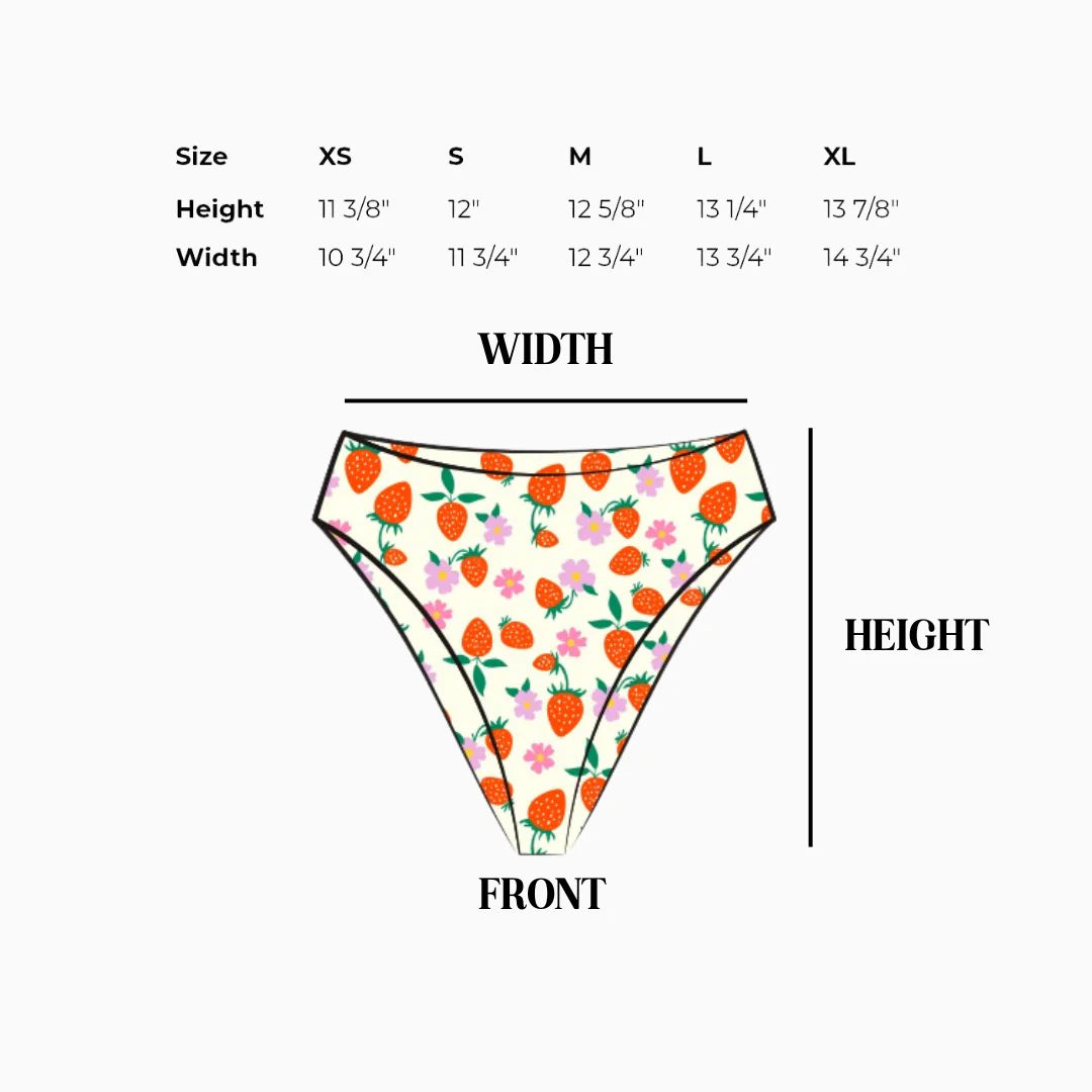 Seashore High Waist Cheeky Bikini Bottom