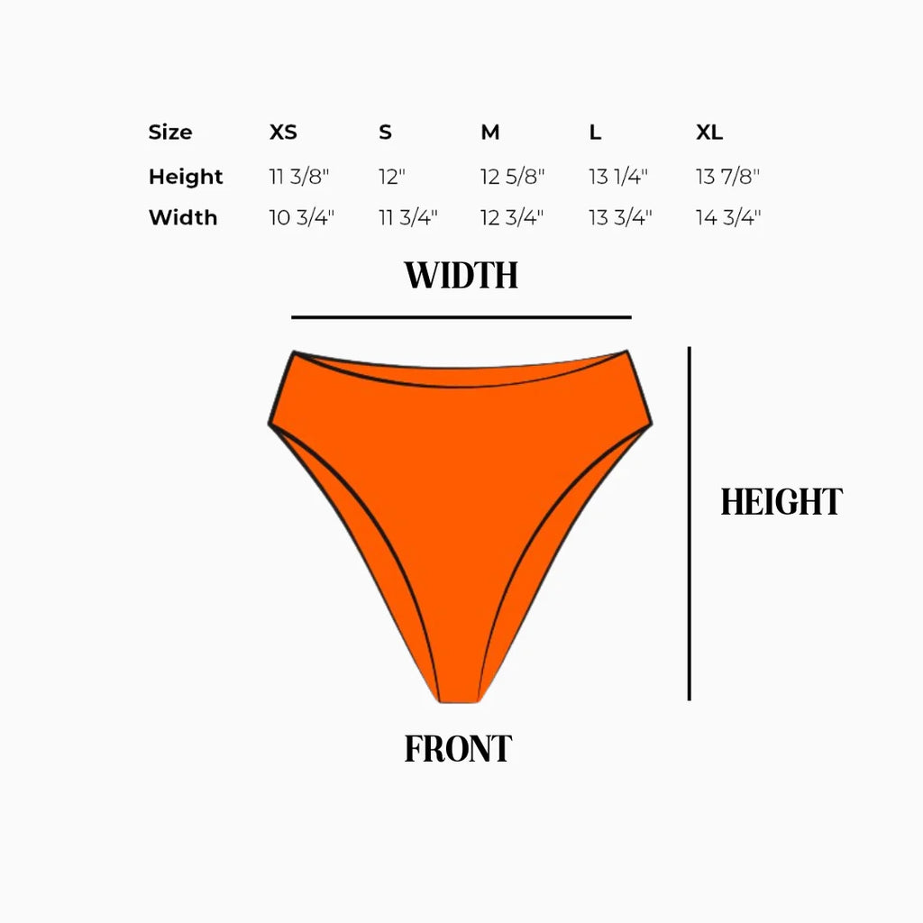 Seashore High Waist Cheeky Bikini Bottom