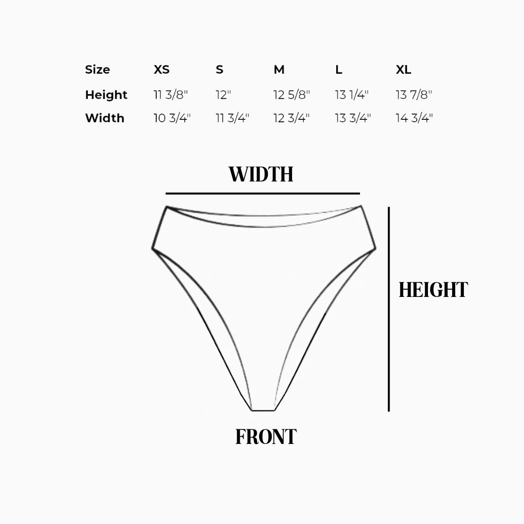 Seashore High Waist Cheeky Bikini Bottom