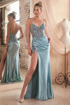 Cinderella Divine S439 Long Formal Glitter Mermaid Prom Dress