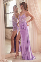 Cinderella Divine S439 Long Formal Glitter Mermaid Prom Dress