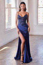 Cinderella Divine S439 Long Formal Glitter Mermaid Prom Dress